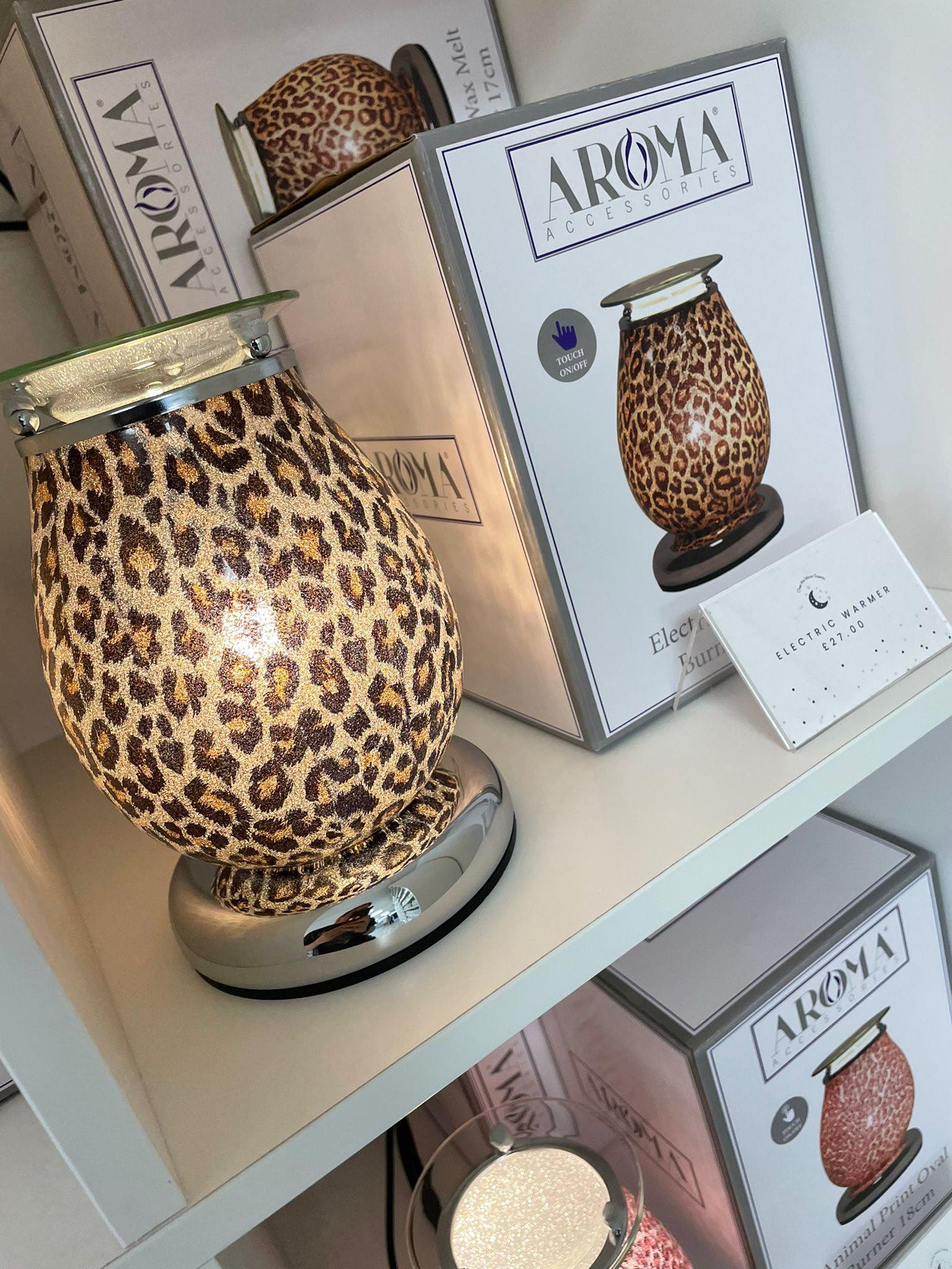 Pink Leopard Glass Wax Melt Burner